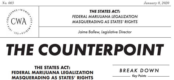 The States Act: Federal Marijuana Legalization Masquerading as States’ Rights