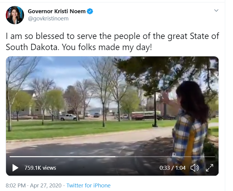South Dakotans Show Their Appreciation to Gov. Kristi Noem