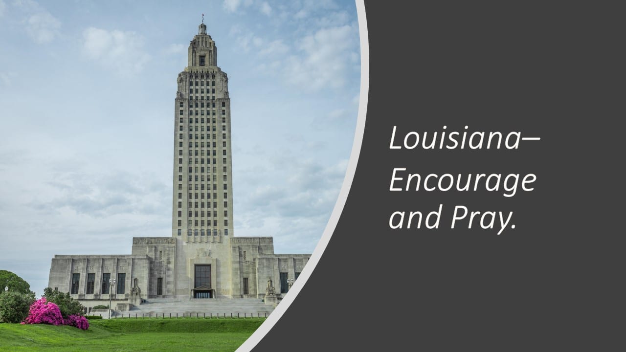 Are You an Encourager? The Louisiana State Legislature Needs You!