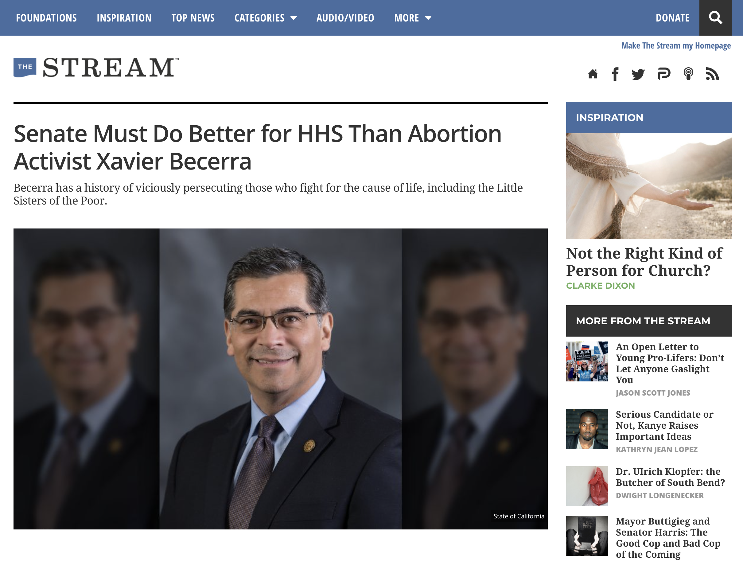 Senate Must Do Better for HHS Than Abortion Activist Xavier Becerra