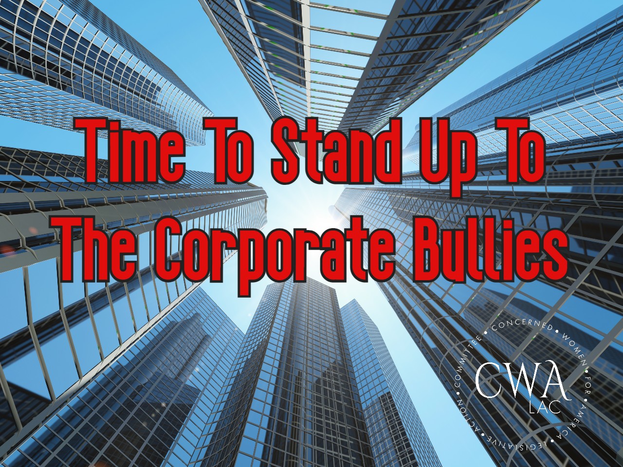Time To Stand Up To the Corporate Bullies