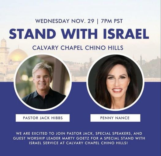 Penny Nance to Join Pastor Jack Hibbs for Stand with Israel Prayer Event