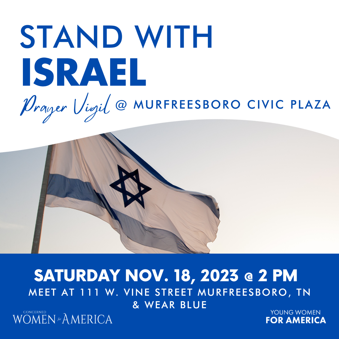 Stand with Israel Prayer Vigil in to be held in Murfreesboro, TN Saturday, November 18