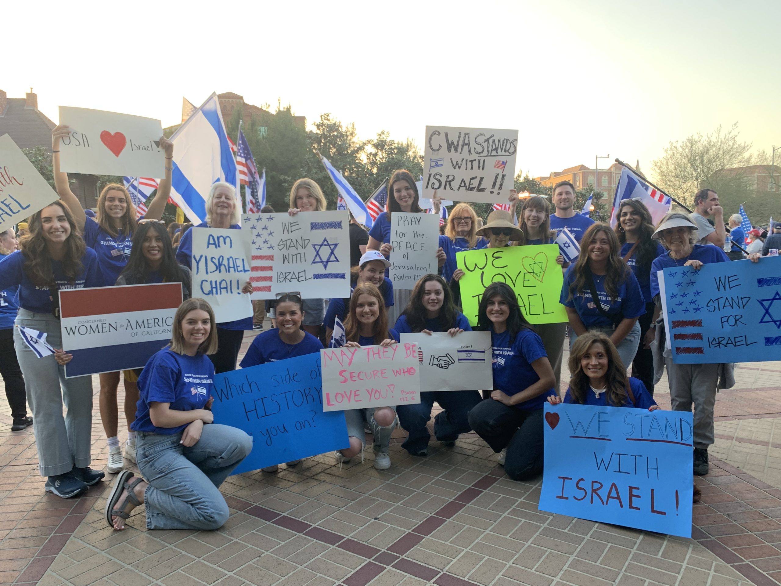 CWA and YWA Supports Israel at the USC Pro-Israel Unity March!