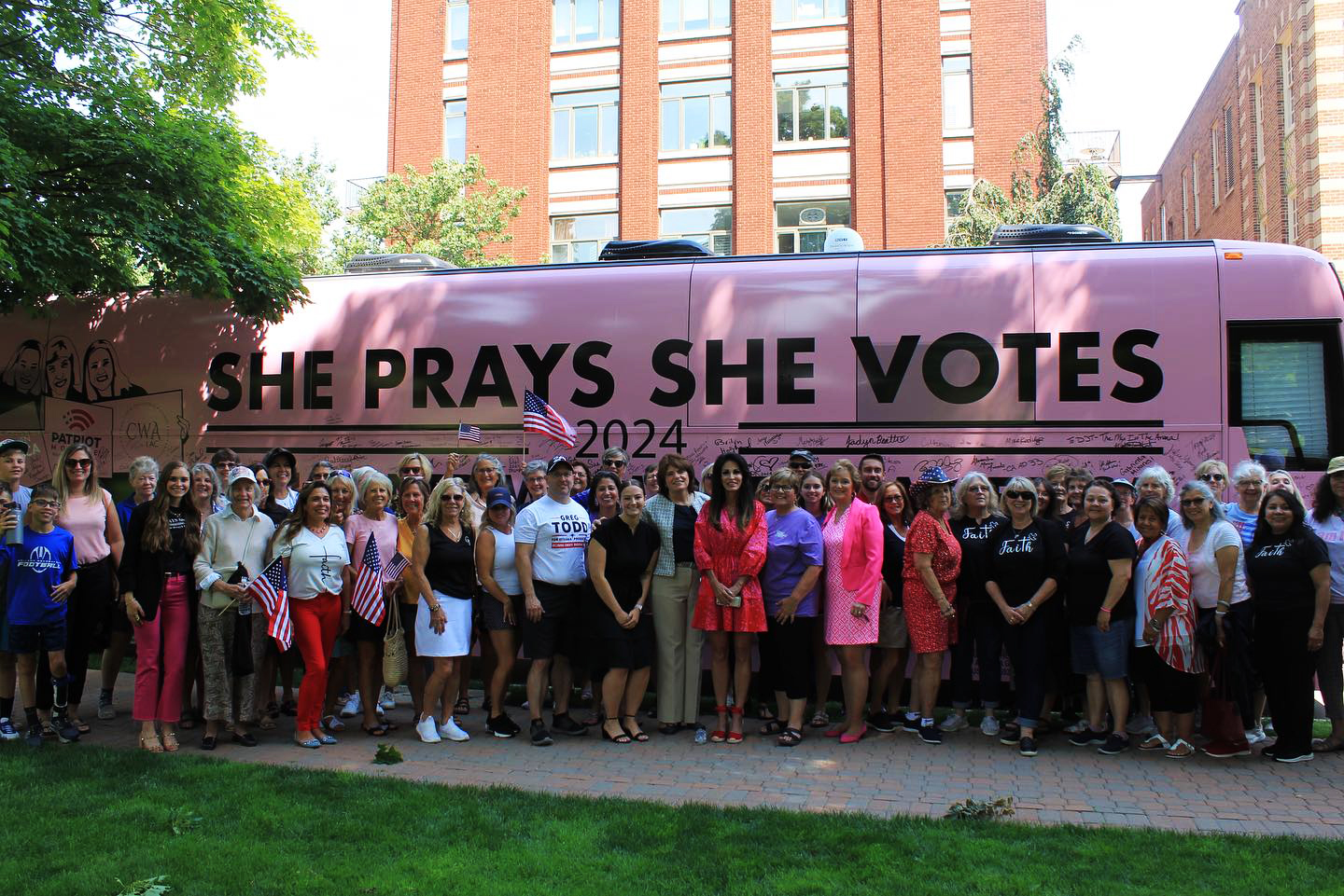“She Prays She Votes” Battleground Bus Tour Rallies Women in Casstown, Ohio, July 23