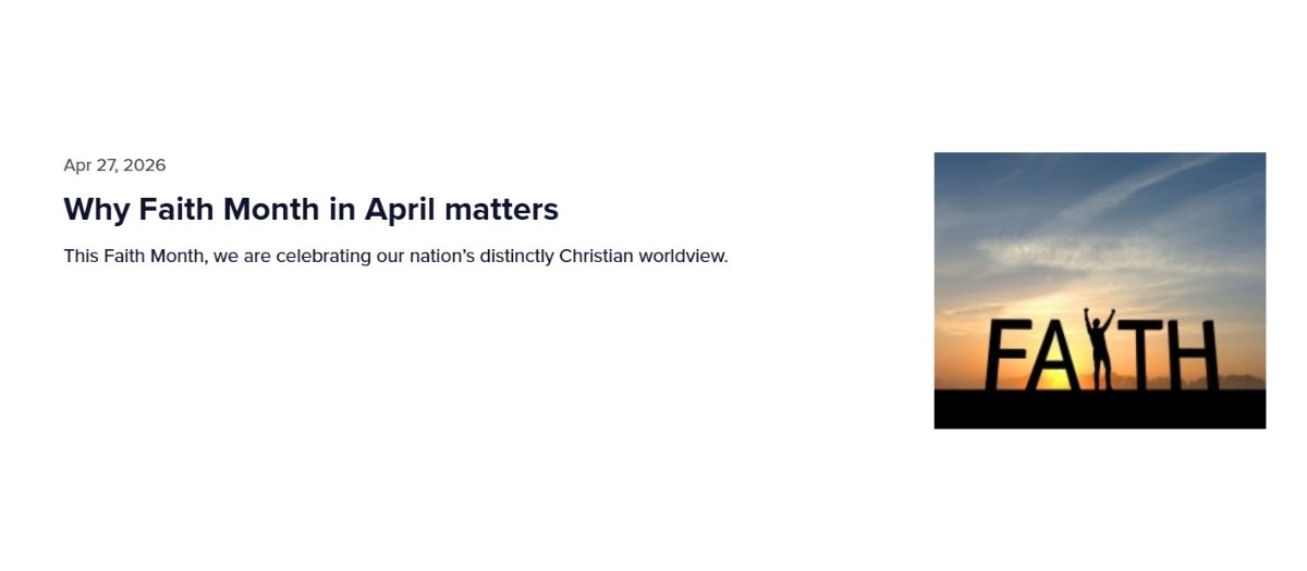 Why Faith Month in April Matters – Concerned Women for America